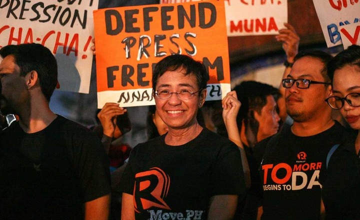 Maria Ressa fotografiert von Richard James Mendoza/Imago. Maria Ressa fotografiert von Richard James Mendoza/Imago.